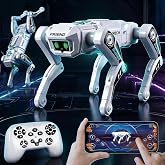 TOPMVP Smart Robot Dog for Kids 3-12, App &amp; Remote Control RC Stunt Puppy, Programmable STEM Toy with AI Emotion Mode &amp; 30+ Actions - Interactive Electronic Pet Gift for Boys Girls