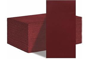 GUOYUANGLO Burgundy Disposable Paper Napkins Linen Feel Guest Towels Cloth Like Hand Towels for Bathroom,Party, Weddings and 