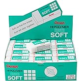 Pentel Hi-Polymer Soft Eraser, 36 Pack