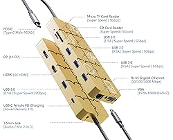 Laptop Docking Station, USB C PD Charging