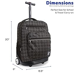 J World New York Sundance Rolling Backpack Girl Boy