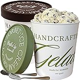 Moncur Home Set of 2 Ice Cream Containers, 1 Quart Each Reusable Freezer Storage for Homemade Gelato, Sorbet & Frozen Yogurt, 2 Spoons Included, Stackable Containers with Silicone Lids BPA Free