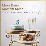 SHATCHI Birthday Number 5 Candle Blue Cake Topper Milestone Birthday Decor view 9