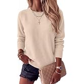 ANRABESS Sweater for Women Lightweight Knit Pullover 2026 Fall Outfits | Crewneck Long Sleeve Soft Basic Knit Pullover, Casua