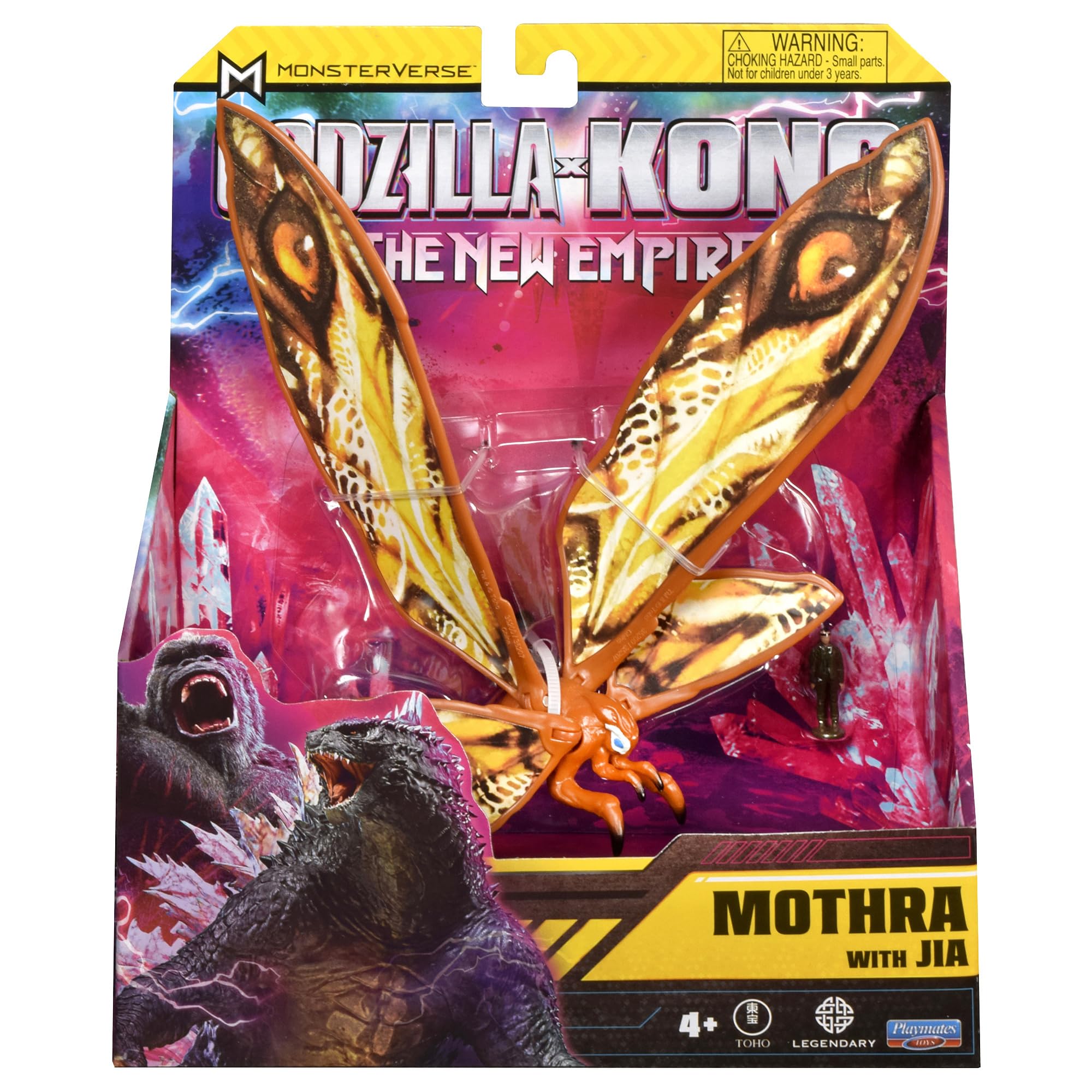 MonsterVerse Godzilla x Kong: The New Empire, 6-Inch Mothra Action Figure Toy, Iconic Collectable Movie Character, Includes 1-Inch Mini Jia, Suitable for Ages 4 Years+