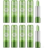 Busftlst 10PCs Magic Color Changing Lipstick, Temperature Color Changing Lipgloss, Aloe Vera Mood Permanent Color Changing Lipstick Lip Balm, Long Lasting Nourishing Moisturizing Lip Stick Set