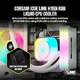 Corsair iCUE LINK H150i RGB 360mm AIO CPU Cooler White QX120 Fans LGA1700 AM5 view 2