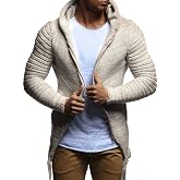 Leif Nelson LN20741 Men's Zip Knit Hoodie Slim Fit