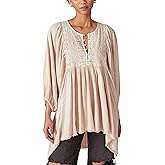Lucky Brand womens Lace Yoke Tunic