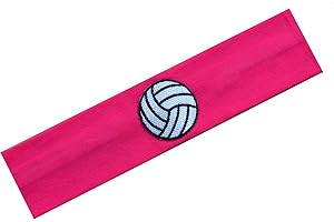Funny Girl Designs Volleyball Patch Cotton Stretch Headband for Girls Teens and Adults - Volleyball Team Gift