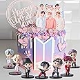 KREVEROY BTS 7 Pcs Collection Figure Toy Set for Cake Topper & Party Decoration - Vibrant, Multi-colored