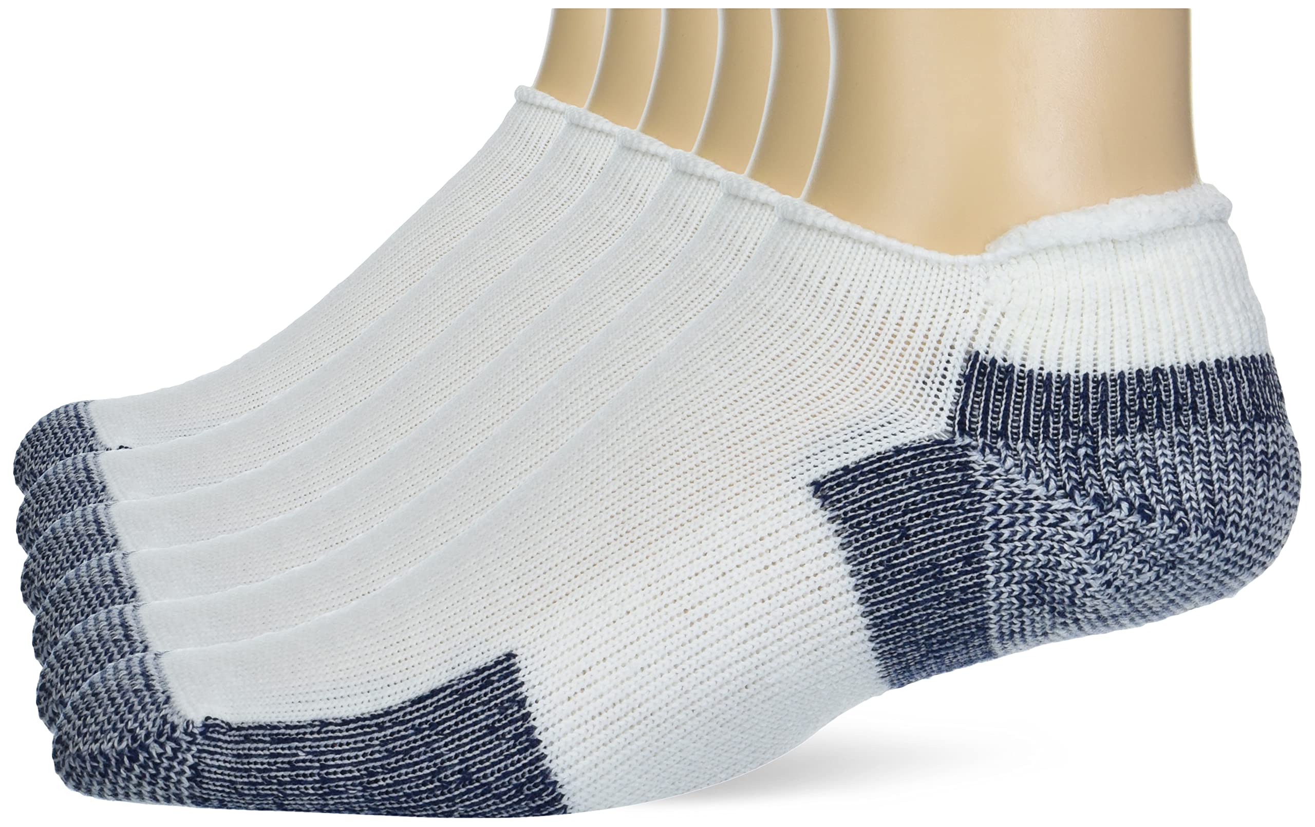 Chaussettes De Running Thorlos Max Cushion J – Homme – Blanc/Marine – Lot De 3 Paires – Taille L
