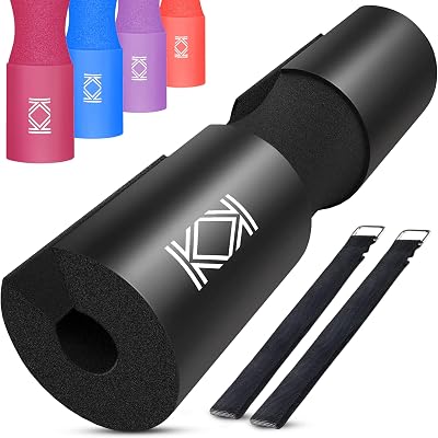 KK Barbell Squat Pad Extra Thick NBR Foam Non-Slip Hip Thrust Pad Black