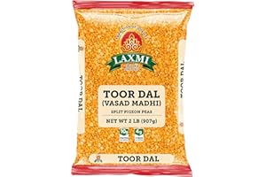 LAXMI BRAND Laxmi Toor Dal, Traditional Indian Split Pigeon Peas - 2lb Bag