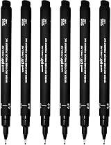uni-ball PIN Fineliners Black 0.8mm Pack of 6 Water Resistant Ink view 2