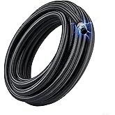 EVIL ENERGY Conductive 6AN PTFE Fuel Line Hose, Antistatic E85 Compatible PTFE Fuel Hose 10FT, AN6 Nylon Braided Hose with 5/16" ID