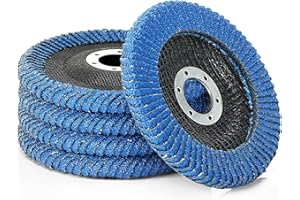 GEKUVIX Curved Flap Discs 4 1/2 inch for Angle Grinder, Premium Zirconia Grinder Flap Discs, Radial Grinding Wheel Round Corner Edge Sanding Discs for Wood Metal Contour Welding Fillet Corners