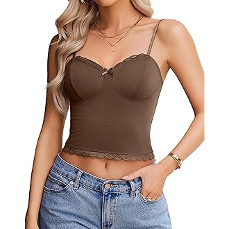 Avidlove 吊带背心女式蕾丝吊带上衣性感 Y2k 汗衫可爱外出上衣