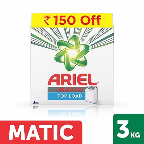 Ariel Matic Top Load Detergent Washing Powder - 3 kg (Rupees 150 Off)