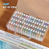 ARTDOT 64 Jars Diamond Art Storage Box with Labels Portable Organizer 7g view 3