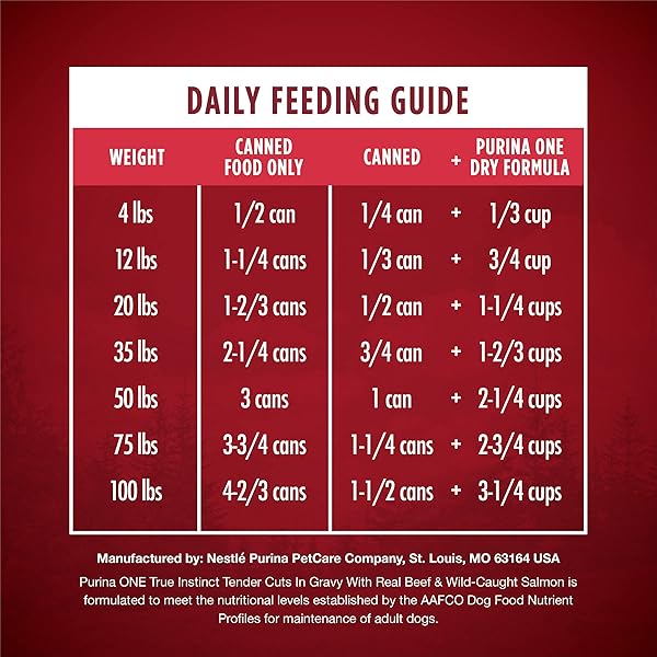 PURINA ONE HIGH PROTEIN WET DOG FOOD TRUE INSTINCT TENDER CUTS IN DOG FOOD GRAVY WITH REAL BEEF AND WILD-CAUGHT SALMON – (PACK OF 12) 13 OZ. CANS