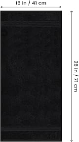 Utopia Towels Premium Hand Towels 41 x 71 cm Black 6-Pack Hotel & Spa view 2