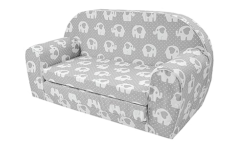 MoMika Kinderschlafsofa Kindersofa mit Bettfunktion Couch Kindermöbel Ausklapp Kindersessel, zum Schlafen und Spielen - 2 Sit