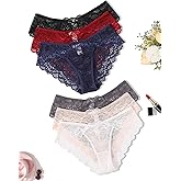 Avidlove Lace Underwear for Women Sexy Hipster Panties Breathable Bikin Panty 3-6 Packs