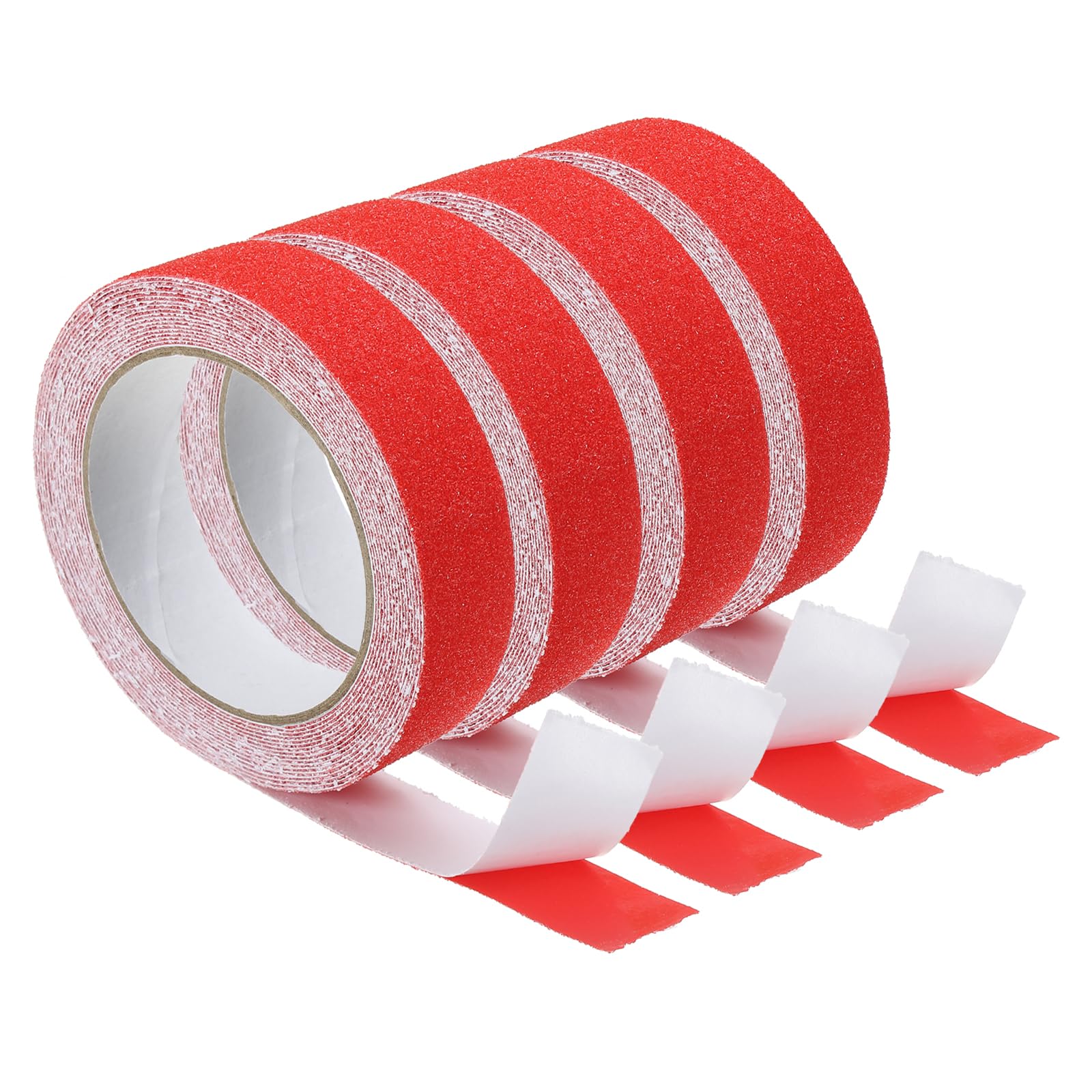 PATIKIL 1 Inch x 16 Ft Anti Slip Traction Tape, 4 Pack Non-Slip Grip Tape Non Skid Tread Safety Tape for Stairs Steps Scooter Deck, Red