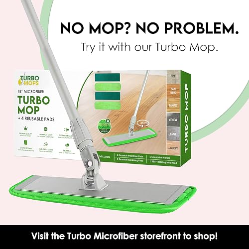 4-Pack Microfiber Mop Pads – Refill For Turbo, Libman, Rubbermaid & More Wet/Dry Mops