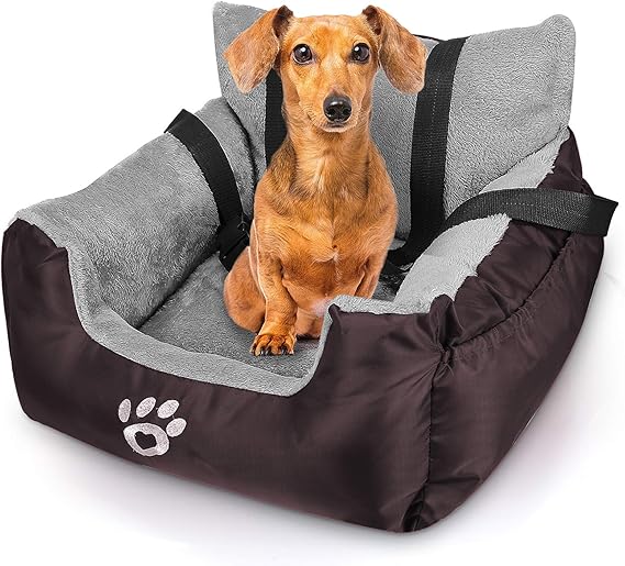 FAREYY Dog Car Seat for Small Dogs or Cats, Pet Travel Car
