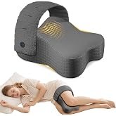 ROKAFU Knee Pillow for Side Sleepers, Leg Pillow for Side Sleeping, Sciatica Pain Relief, Hip with Ergonomic Memory Foam &ndash; Large Grey Cushion for Thigh, Knee, Back &amp; Leg Support
