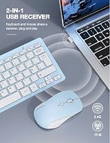 TECKNET Mini Wireless Keyboard and Mouse Set 2.4G USB Nano Receiver 12 view 2