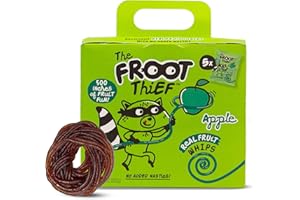 The FROOT Thief Real Fruit Snack Whips, Apple, Nut Free, Perfect for School Lunches and Snacks, Individual Bags Kids Snacks, 5 Pack