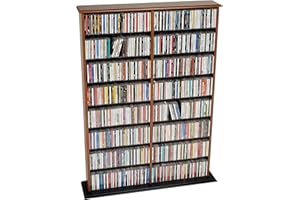 Prepac 2 Column Display Cabinet Media Storage, 38.75" Wide, Cherry