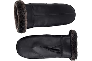Zavelio Women's Sheepskin Fur Mittens – LWG Certified Premium Shearling Leather Warm Cold Weather Winter Gloves