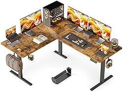 WALKINGDESK 63X55 Inches Reversible L Shaped