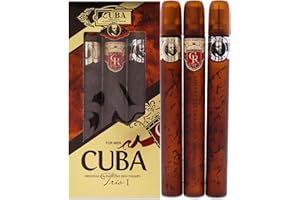 Cuba Cuba Trio 1 Men 3 Pc Gift Set 1.17oz Cuba Gold EDT Spray, 1.17oz Cuba Royal EDT Spray, 1.17oz Cuba VIP EDT Spray
