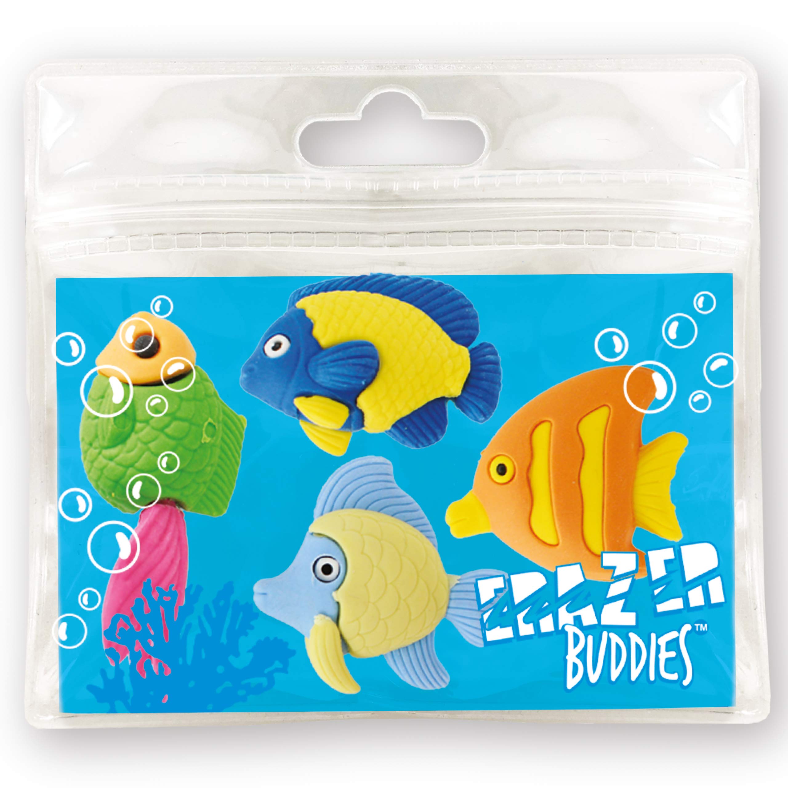 Eraser Buddiez - Reef Fish from Deluxebase. Multipack Cute Rubber Stationary Set, Colourful Novelty Erasers for Office, Classroom Essentials and School Supplies. — image 1