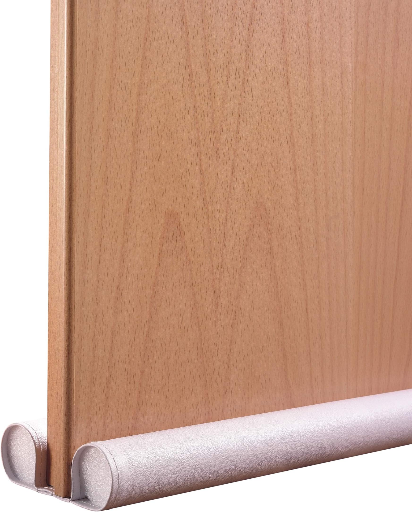wometo Door Draught Excluder 80 cm (31 inch) Extra Thick Roller dim 4 cm, WHITE