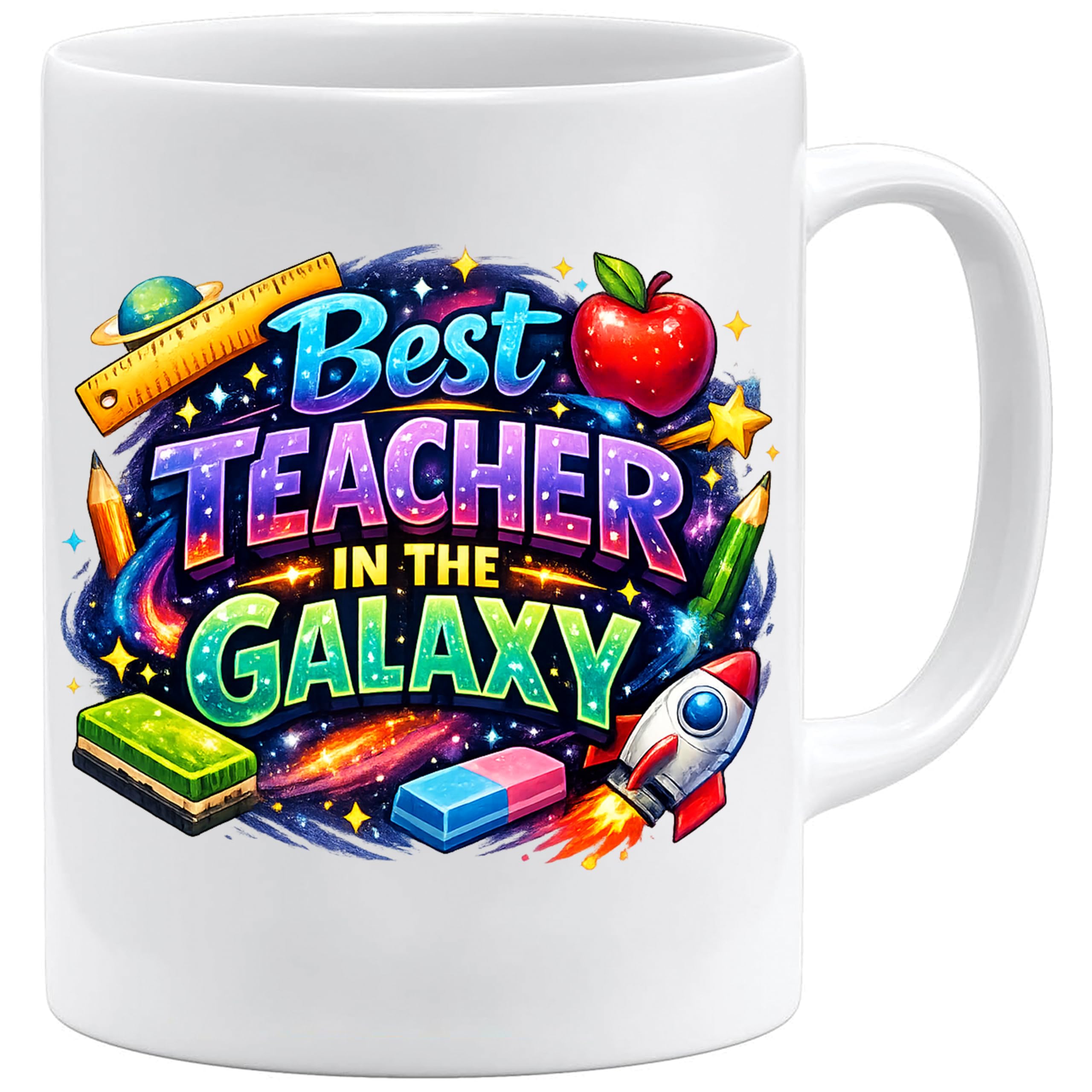 Teacher Mug | Best Teacher in the Galaxy | Teacher Gifts | Teacher Gift Idea End of Term Present Lovely Teacher Mug