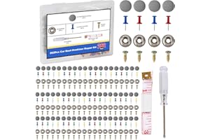 Moibunka Universal 262PCS Car Headliner Repair Kit, Premium Auto Interior Ceiling Snap Rivets for Fixing Sagging Roofs, Easy Installation for All Cars, Perfect for DIY Repairs (Grey)