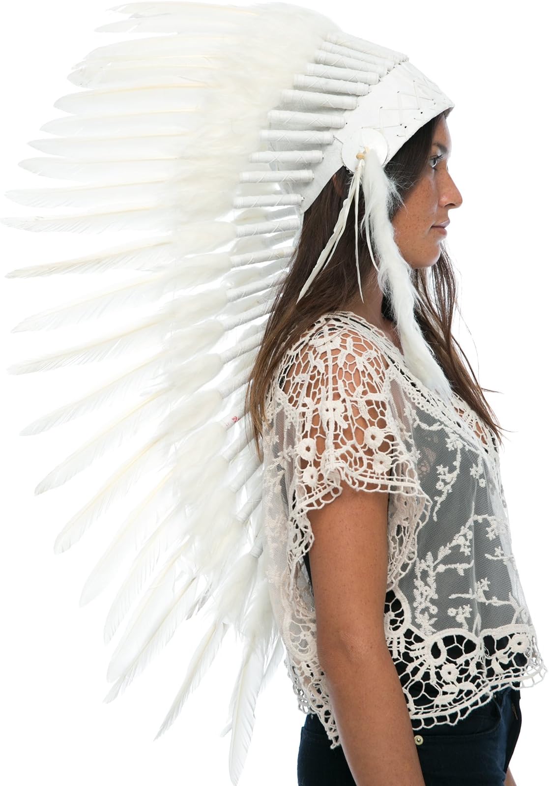 Adjustable! Long Native American Indian Inspired Headdress | Many Colors