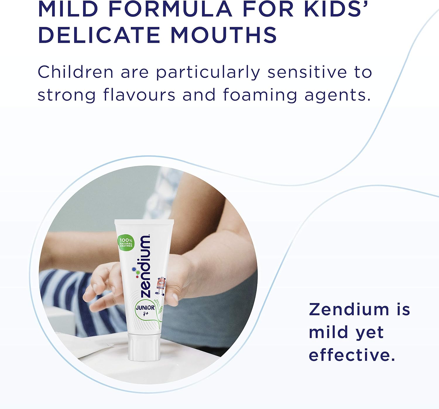 Zendium Natural Enzymes Delicate Mint Flavour Juniors Toothpaste for 7+ years, 50 ml, 50 ml (Pack of 1) - Image 5