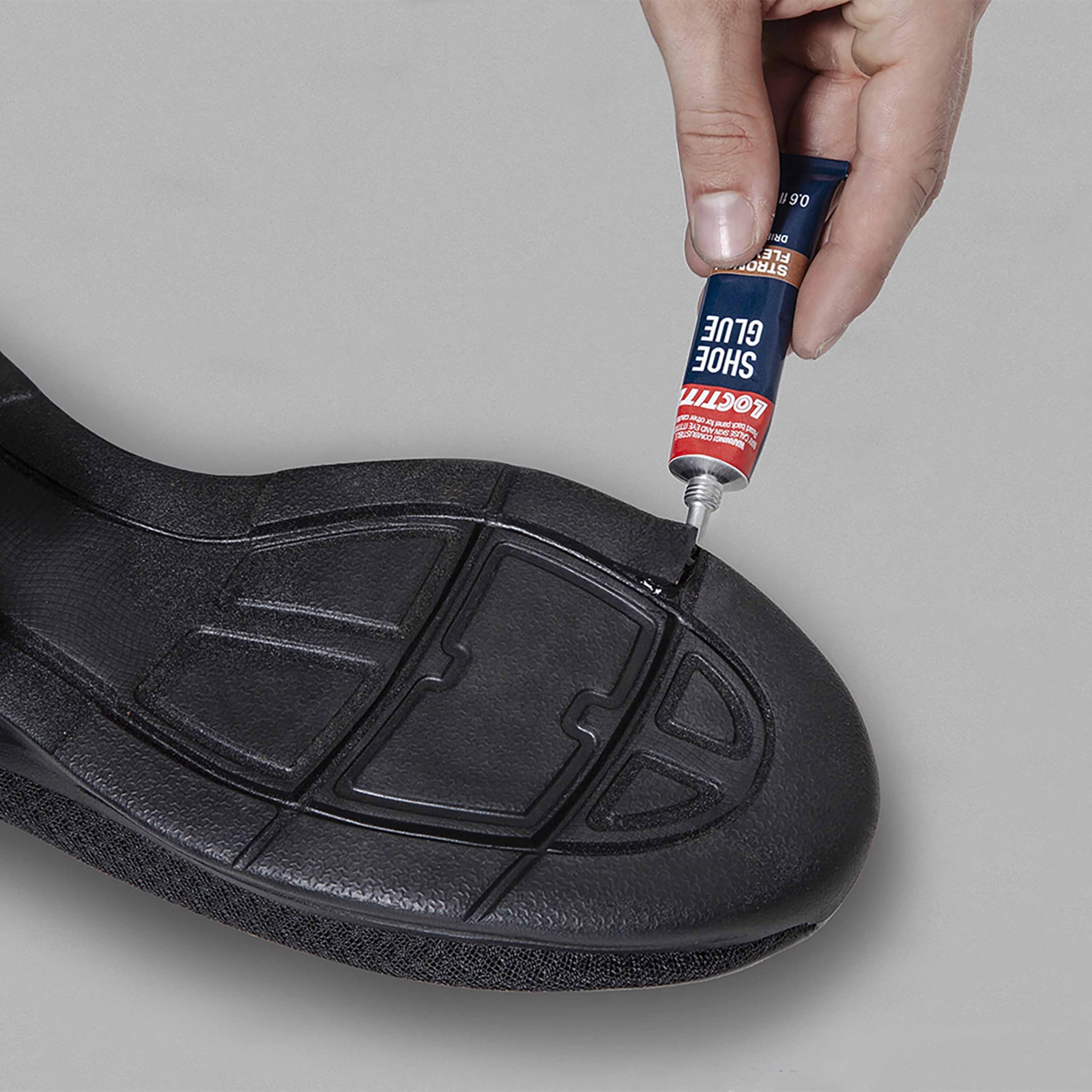 Loctite Shoe Glue, Strong & Flexible Fabric Glue, Resistant to Water, Impact, & Vibrations, Dries Clear - 0.6 fl oz Bottle, 1 Pack