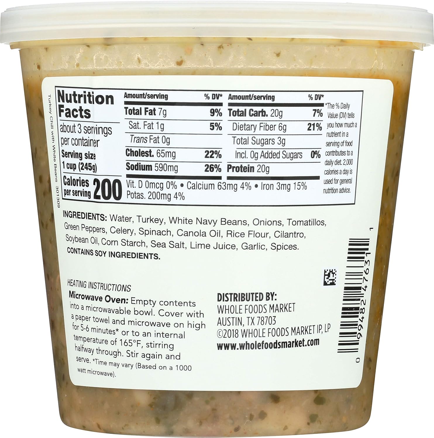 Whole Foods Turkey Chili Nutrition Runners High Nutrition