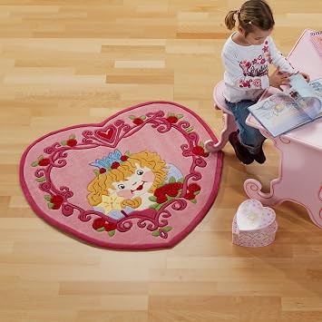 Prinzessin Lillifee Kinderteppich Herz Grosse Cm 100 X 110 Herz