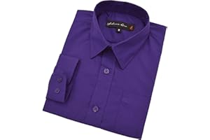 Johnnie Lene Boy's Long Sleeves Solid Dress Shirt #JL32