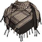 Aonal Military Shemagh Tactical Desert Scarf, 100% Cotton Keffiyeh Neck Head Scarf Wrap for Men Women
