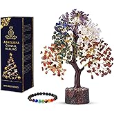 ABHISUBYA Seven Chakra Tree of Life, Crystal Tree for Positive Energy - Crystal Decoration, Handmade 7 Chakra, Healing Crystals, Spiritual Gifts